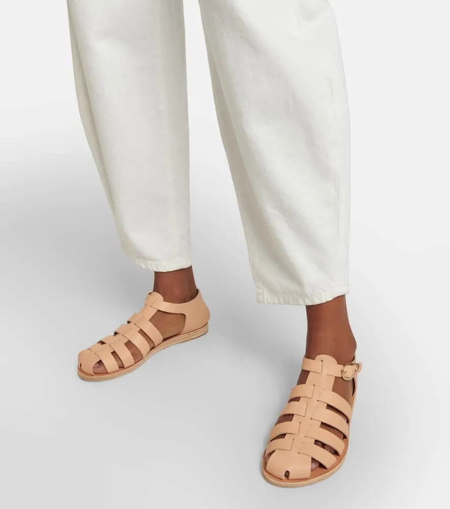 Ancient Greek Sandals Homeria leather fisherman sandals
