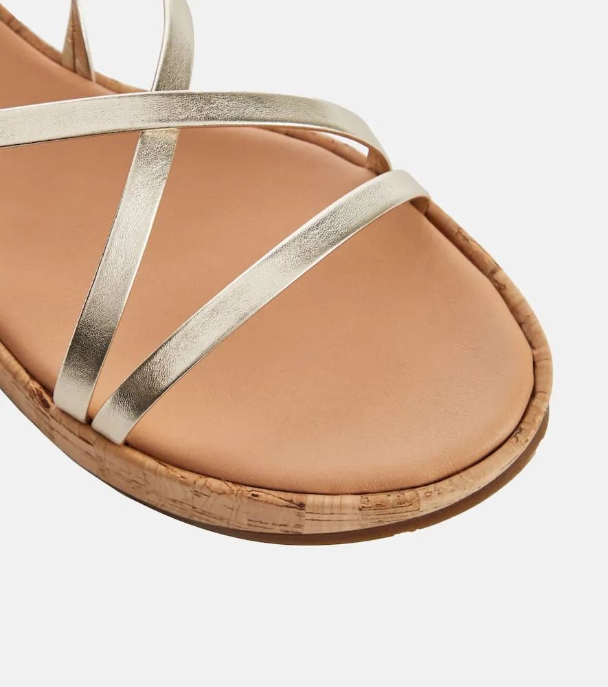 Ancient Greek Sandals Morfi cork and leather platform sandals