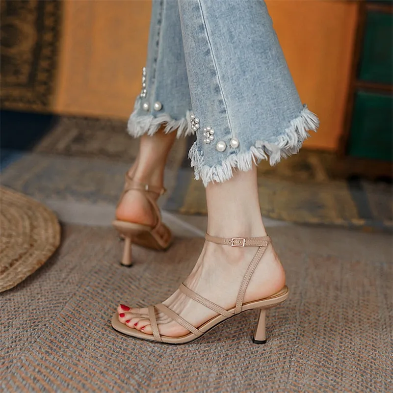 Ankle Strap Thin High Heels Sandals