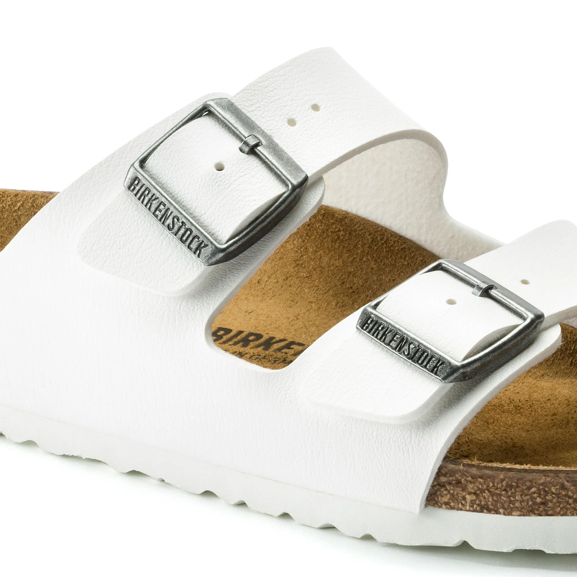 Birkenstock Arizona Two-Strap Birko-Flor Sandals White Regular Fit