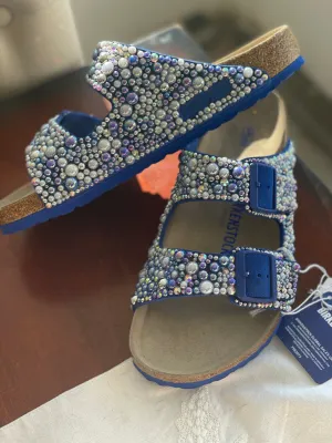 Blue Suede Birkenstock Arizona
