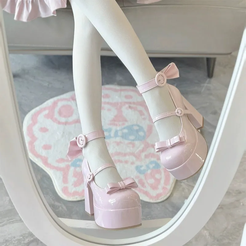 Fairy Godmother Contract Doll Glossy White Pink Blue Black High Heels Shoes