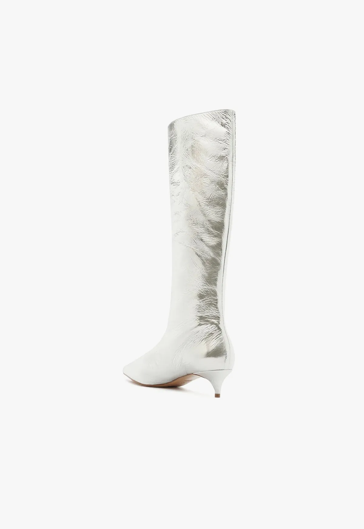 Gail Up Smashed Metallic Leather Boot