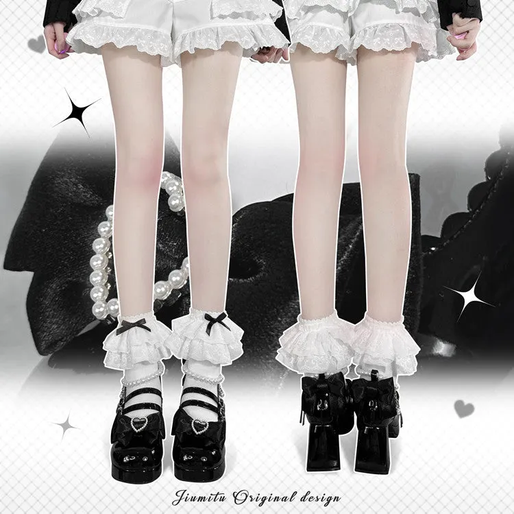 Kiss Me Bunny Janelle Heart Bow Pearl Mary Jane EGL High Heels Shoes